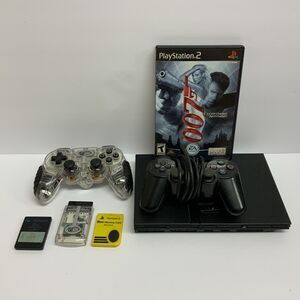 Sony PlayStation 2 PS2 Slim Console Bundle 1 Game, 2x Controllers &2Memory Cards